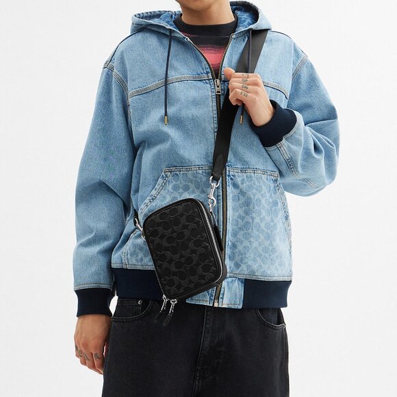 Coach Stanton Crossbody Bag In Signature Denim - Picture 3 of 8